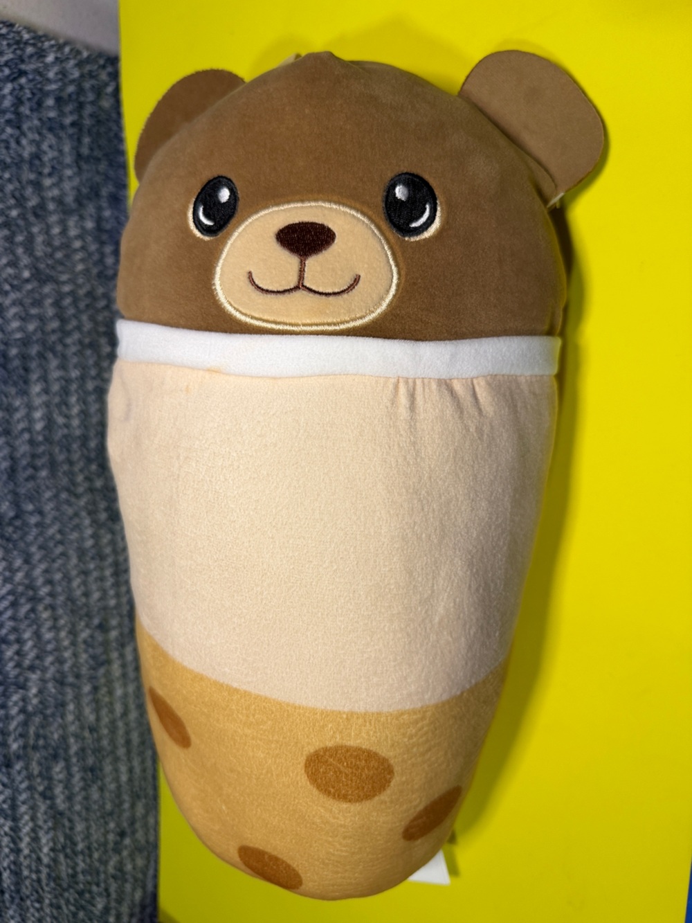Plush Brown Bear Stuffed Animal - Cozy Tan & Cream Plush Toy